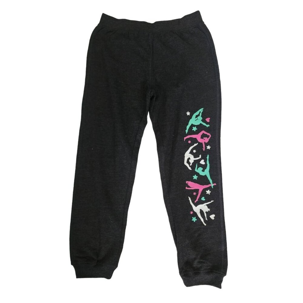 Instant Message Kids Youth Heather Charcoal Graphic Print Jogger Pants Size S/M - Picture 2 of 10